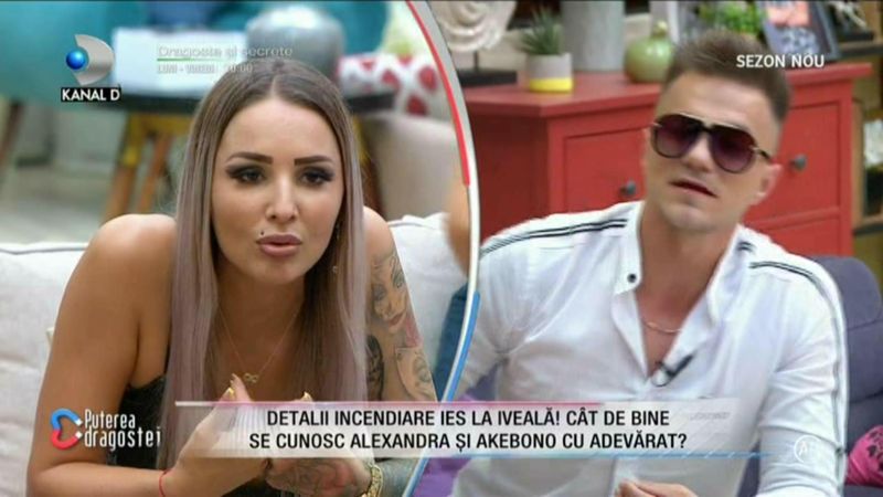 Scandal la Puterea dragostei din prima zi. Alexandra l-a dat de gol pe Akebono în fața tuturor: „Minți! Tu îmi scriai, tu mă sunai...”