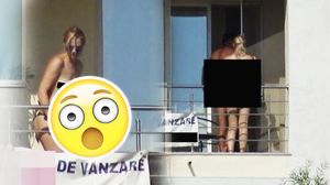 VIDEO! Imagini de infarct la un balcon din Mamaia. Așa a luat ea micul dejun, în timp ce el... Cuplul acesta chiar știe cum să-și vândă apartamentul!