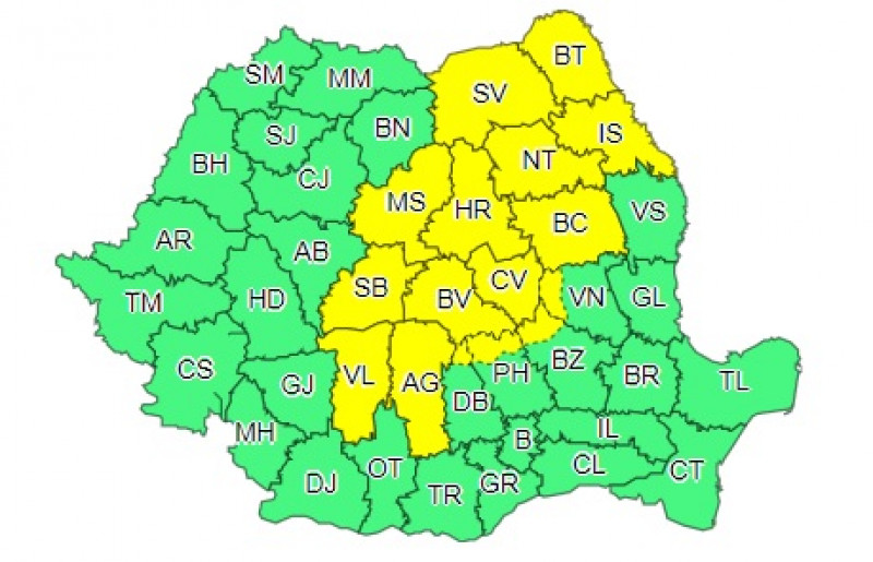 ALERTĂ METEO. Avertismentul meteorologilor