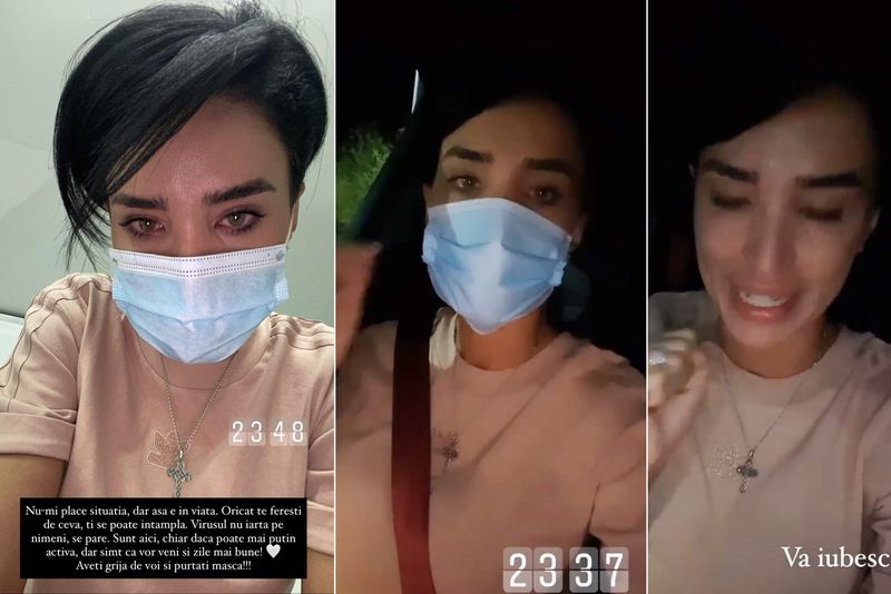 Adelina Pestrițu cu mască