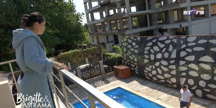 Brigitte l-a prins pe Florin Pastramă la piscină  Brigitte Pastramă