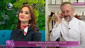 Nicoleta Voicu și Mihai Albu, în emisiunea Teo Show