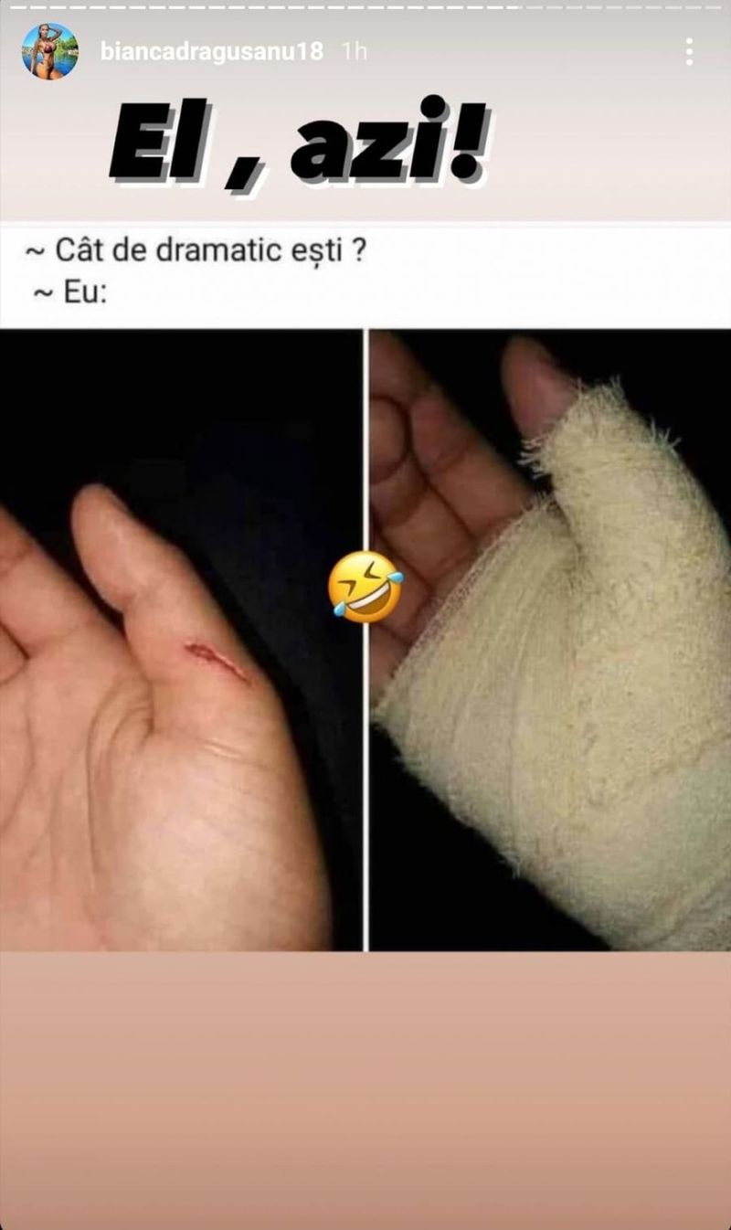 Gluma postată de Bianca pe Instagram