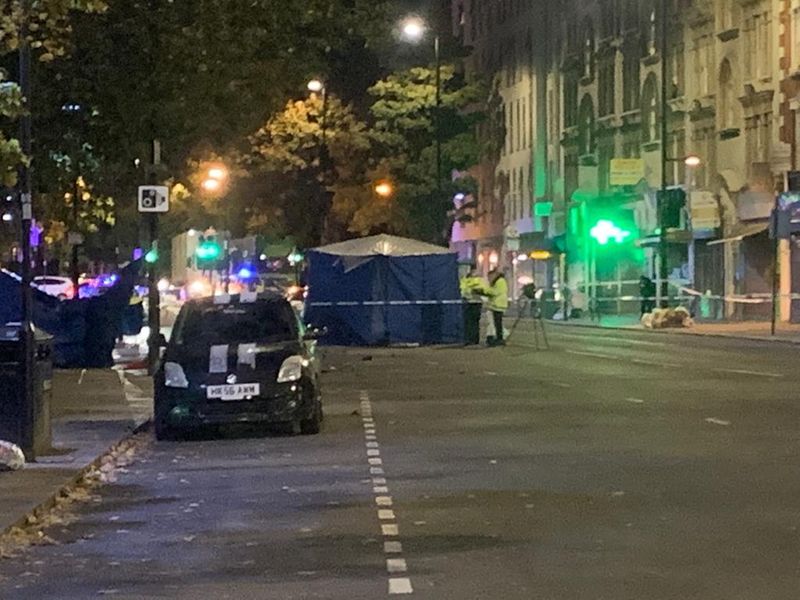 Imagine surprinsă la locul accidentului