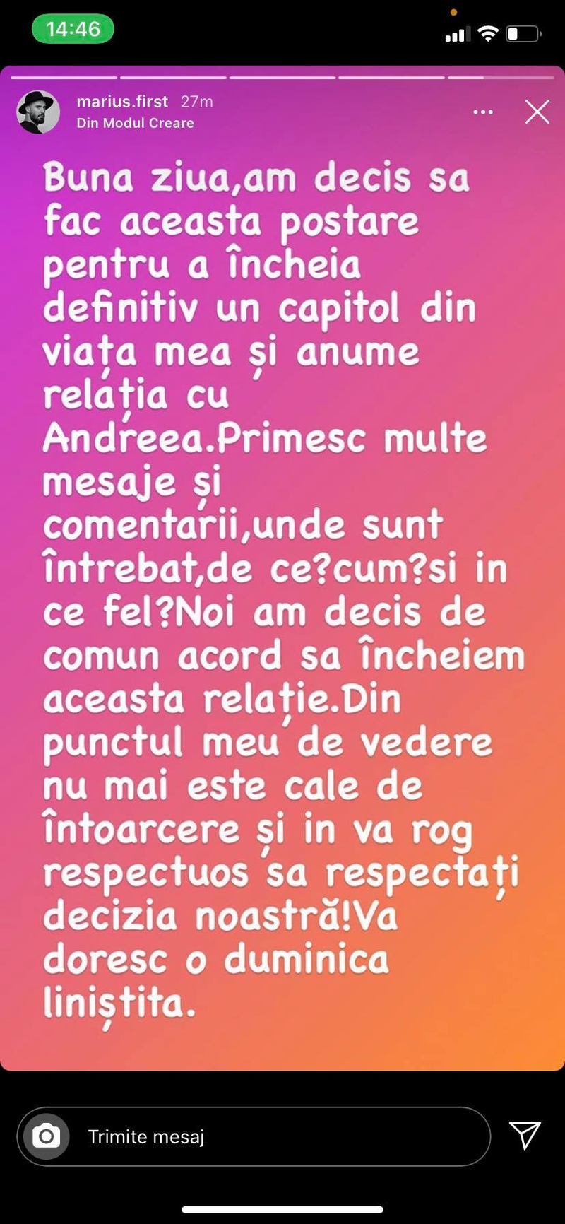 Marius de la Puterea Dragostei