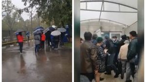 Scandal în fața spitalului