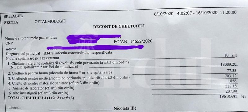 Mărturia unei paciente cu Covid din Spitalul Municipal din B&acirc;rlad