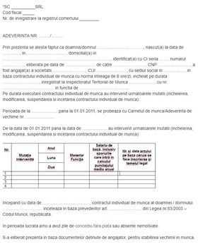 Adeverință de vechime