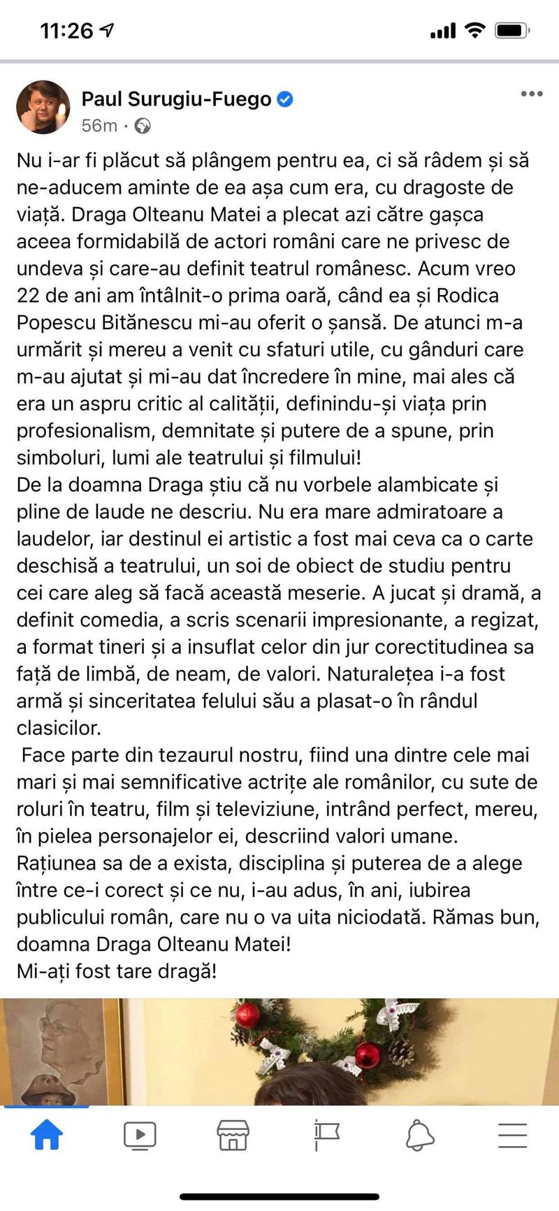 Fuego , mesaj special de rămas bun pentru Draga Olteanu Matei