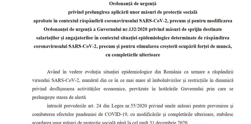 Stare de alertă prelungită și după 31 decembrie 2020