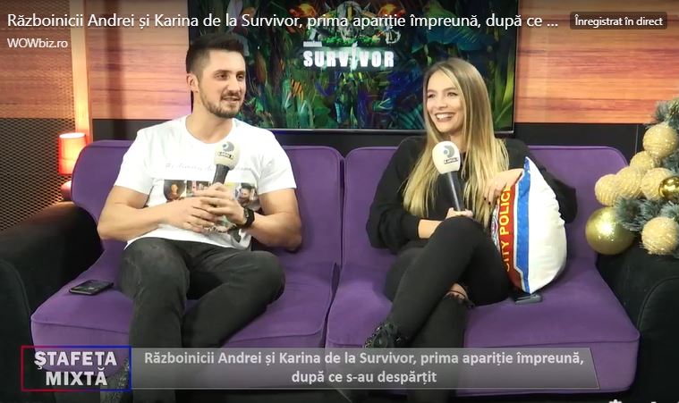 Prima &icirc;nt&acirc;lnire dintre Karina și Andrei de la Survivor, după despărțire
