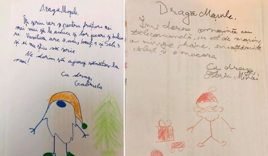 Scrisori dureroase trimise copii pentru Moș Crăciun