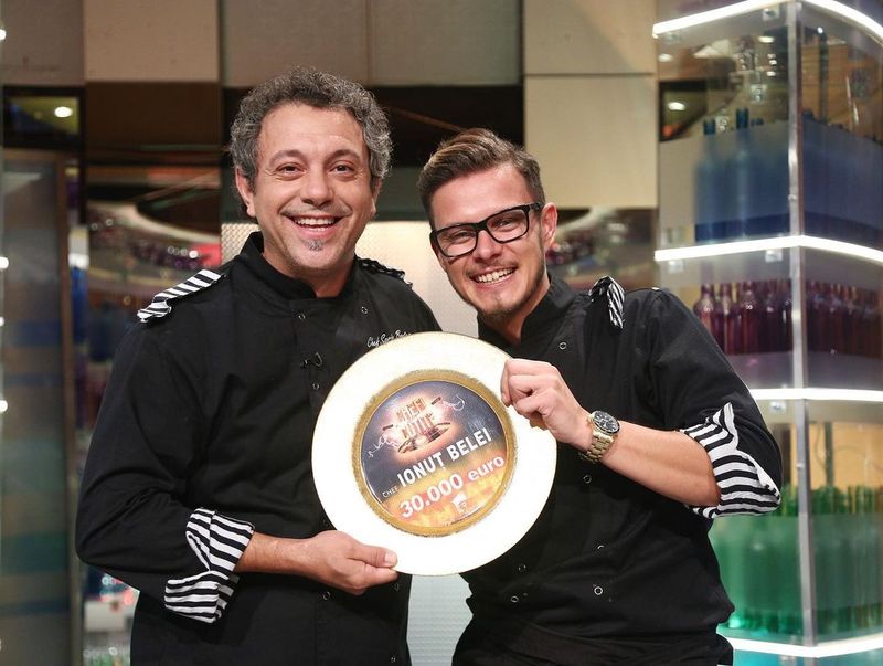 Ionut Belei, castigatorul Chefi la cutite, a facut parte din echipa lui Sorin Bontea Ionut Belei si chef Sorin Bontea