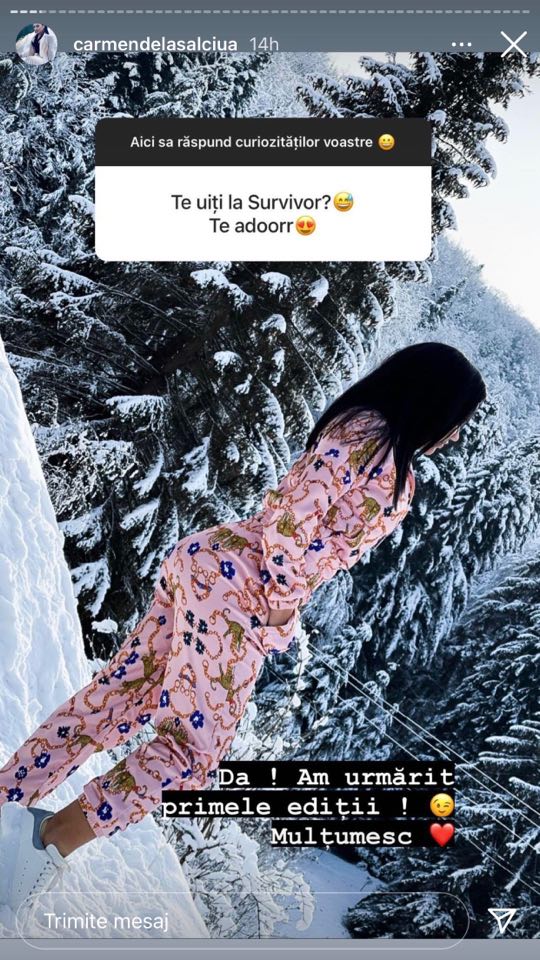 Carmen de la Sălciua urmărește Survivor