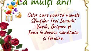 Mesaje de La Mulți Ani pentru Vasile, Grigore și Ioan