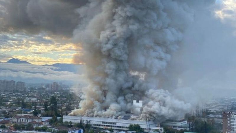 Incendiu într-un spital din Chile.