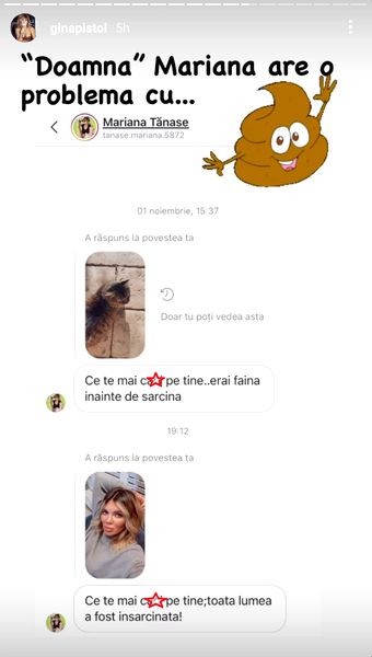 Gina Pistol a făcut publice mesajele