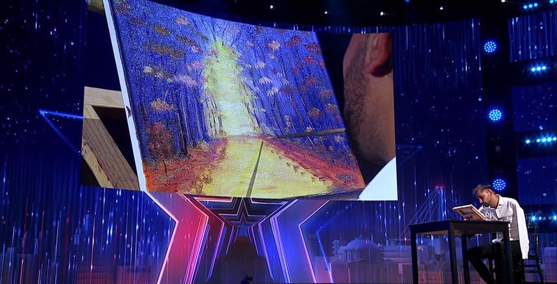 Marin Cornel, pictorul fără m&acirc;ini, moment impresionant la Rom&acirc;nii au Talent!