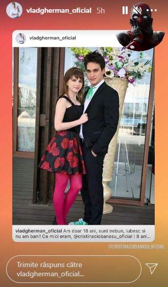 Vlad Gherman, cu gândul la fosta iubită! Ce imagine a postat actorul cu Cristina Ciobănașu