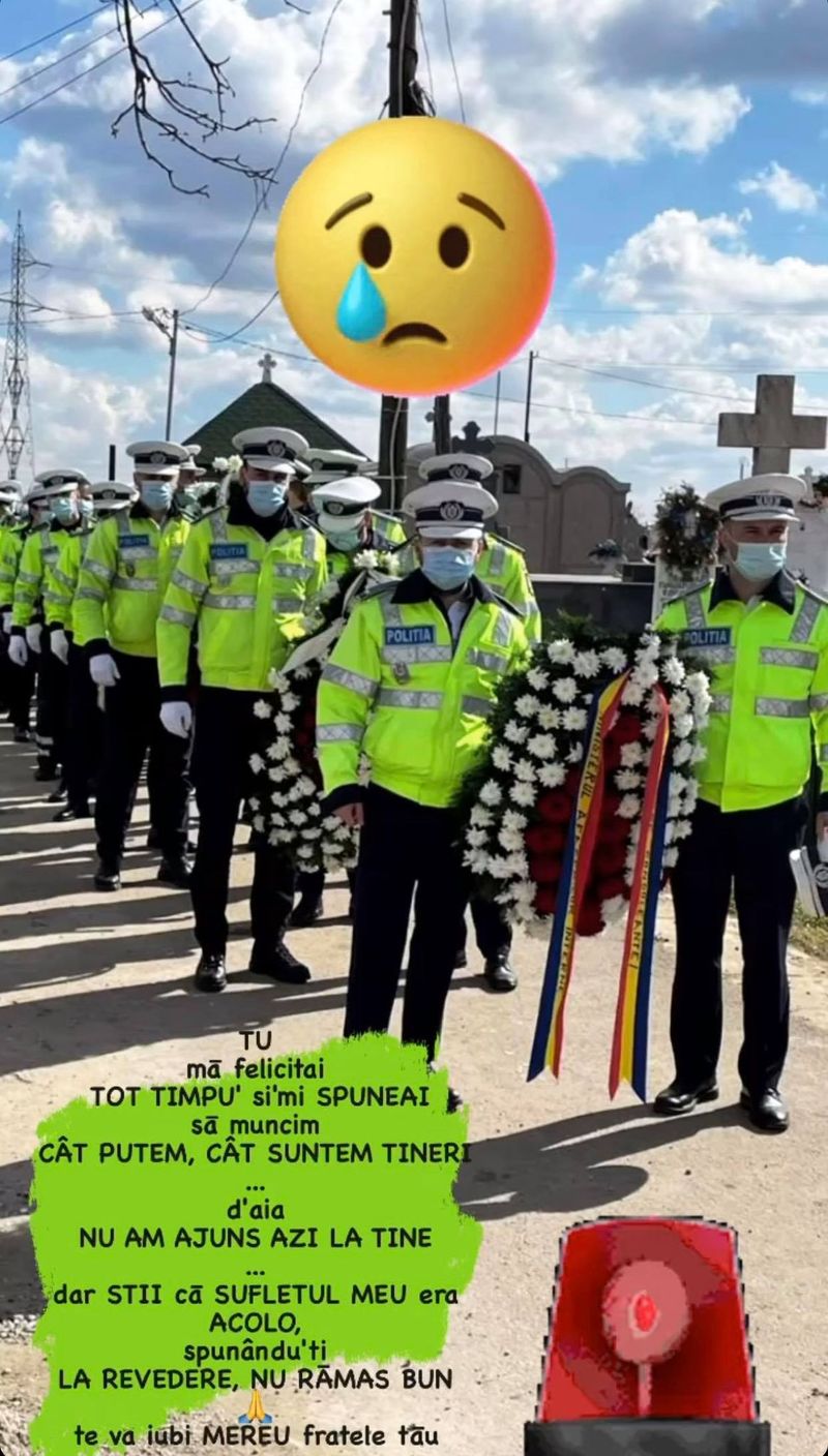 Pozele postate de Dorian Popa cu funeraliile motociclistului