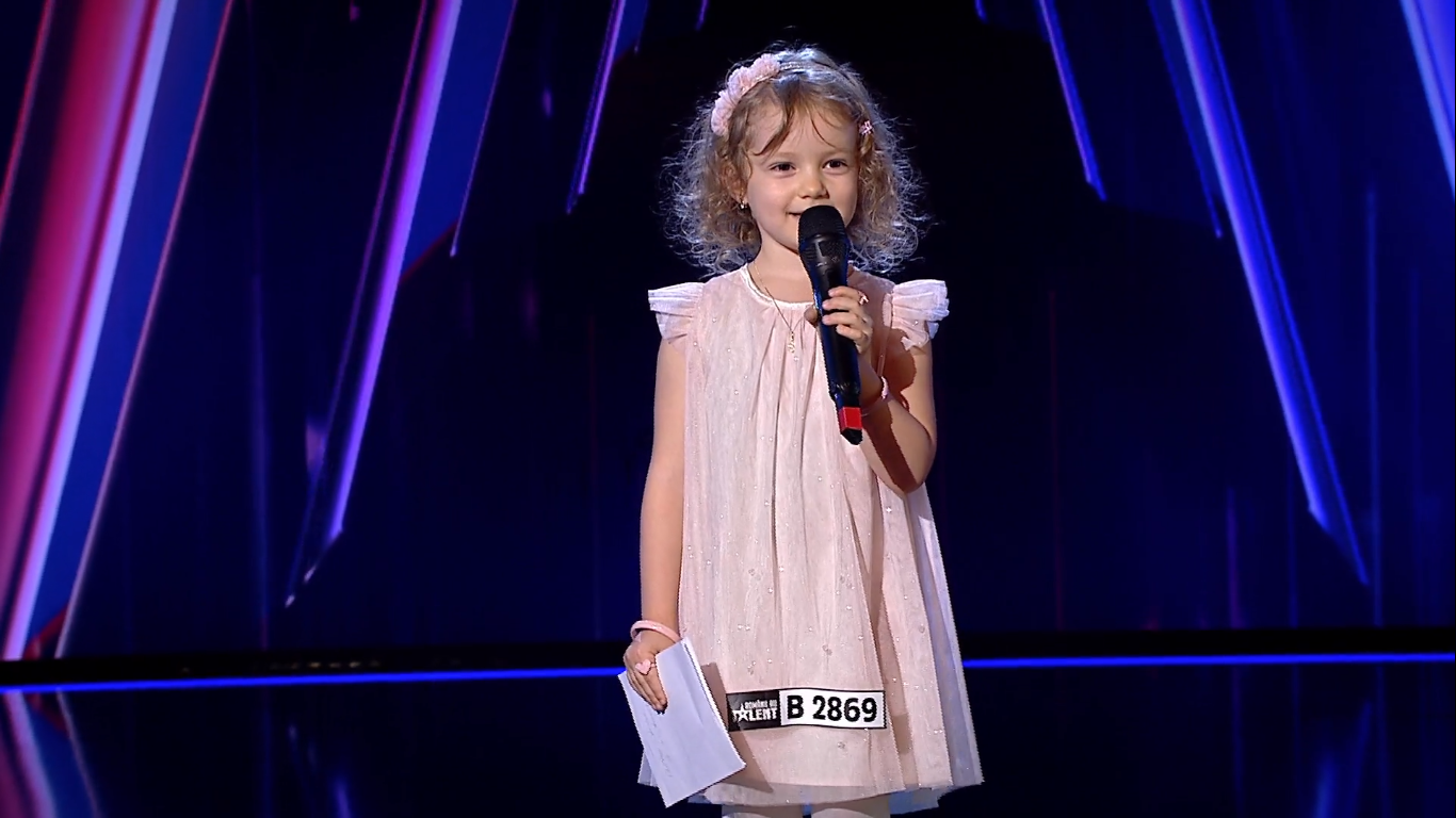 Anastasia Ursu, cea mai tânără concurentă de la Românii au Talent