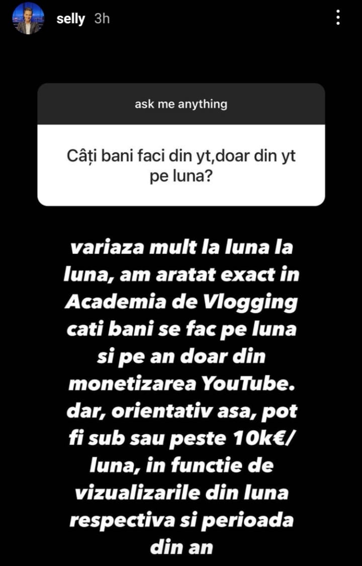 C&acirc;ți bani c&acirc;știgă Selly din YouTube? Vloggerul a spus pentru prima dată: 