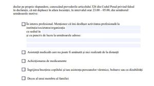 Model de declarație pe propria răspundere pe timp de noapte