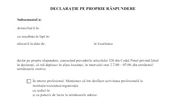 Declarația pe propria răspundere
