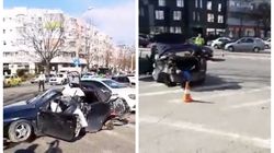 Accident grav în Capitală! Un bărbat fără permis de conducere și-a pus soția și copilul de cinci ani în pericol