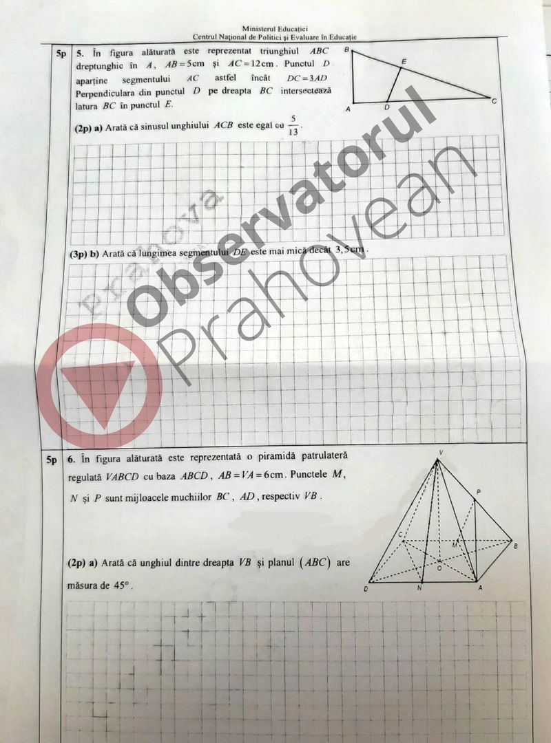 Subiecte simulare Matematică Evaluare Națională 2021