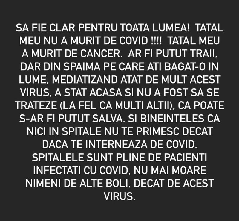 Mesajul postat de Viorica de la Clejani