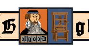 Doodle creat de Google pentru Johannes Gutenberg