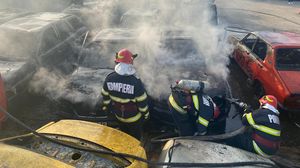 Incendiu la autobaza RAT Craiova