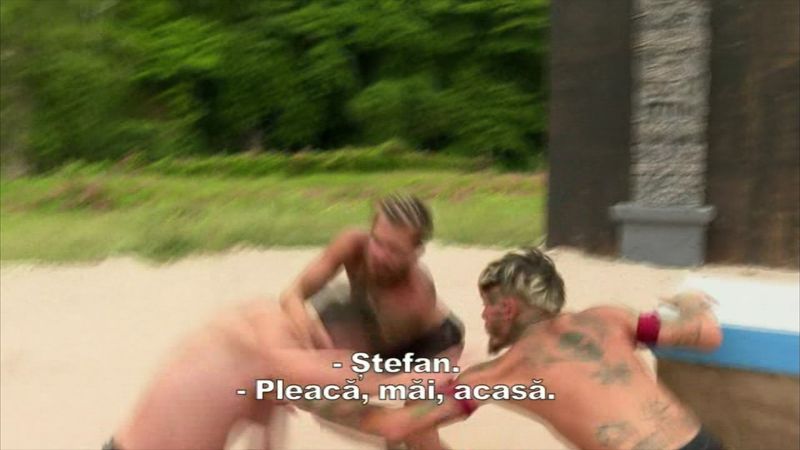 Ștefan, Zanni și Sebastian, bătaie la Survivor