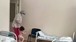 Imagini scandaloase surprinse într-un spital de copii. O fetiță a fost luată de păr și aruncată în pat de o asistentă