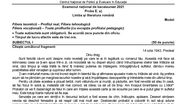 Modele de subiecte la română pentru BAC 2021