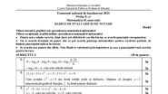 Modele de subiecte la matematică pentru BAC 2021