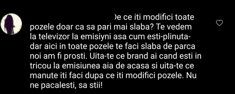 Comentariu poză Gabriela Cristea