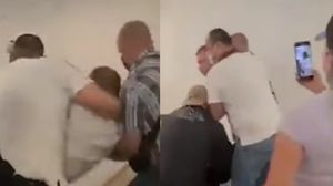 Momentul în care Florian Tudor este săltat de polițiști 
