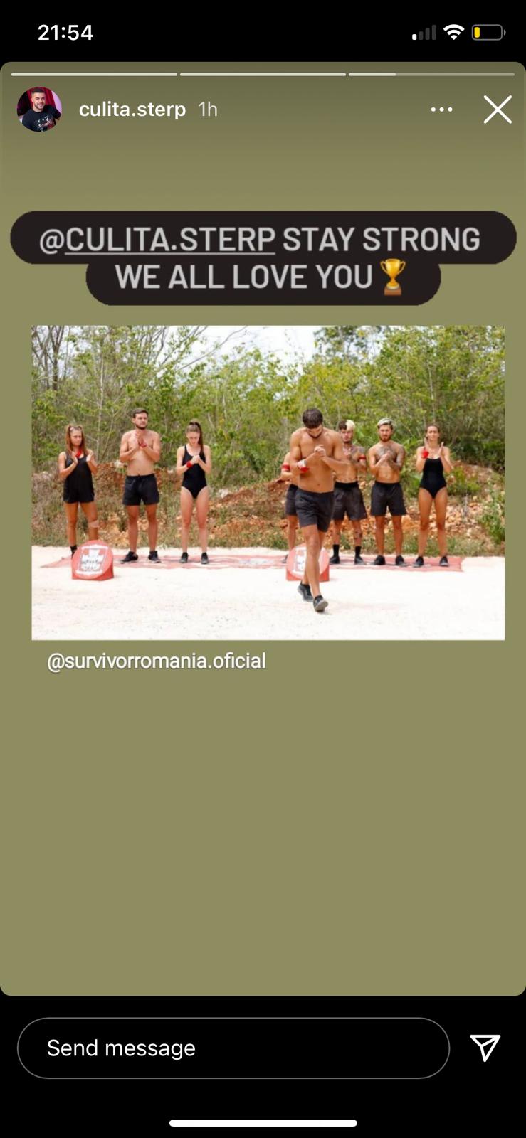 Postarea de pe pagina lui Culita Sterp