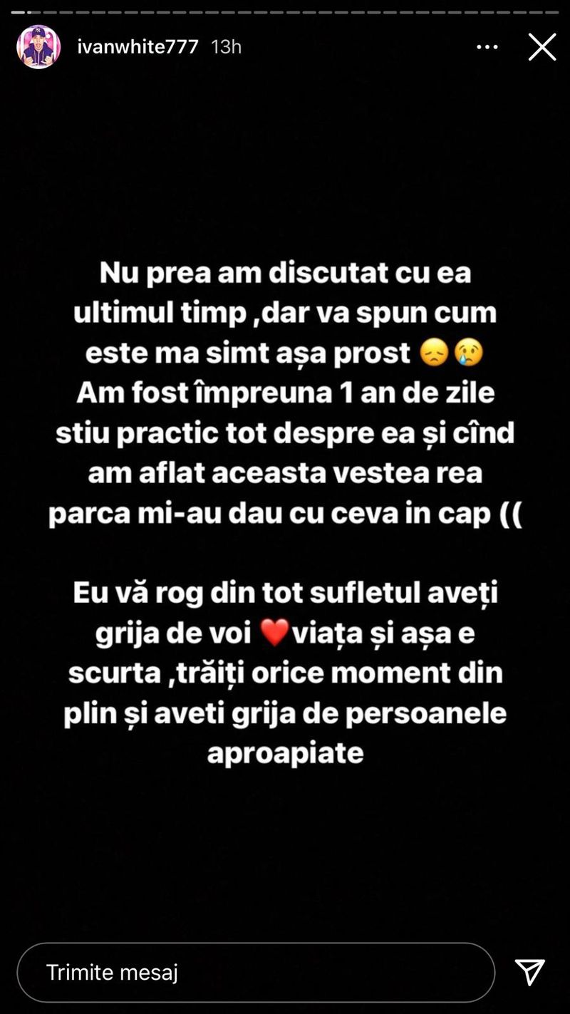 Postarea făcută de Ivan
