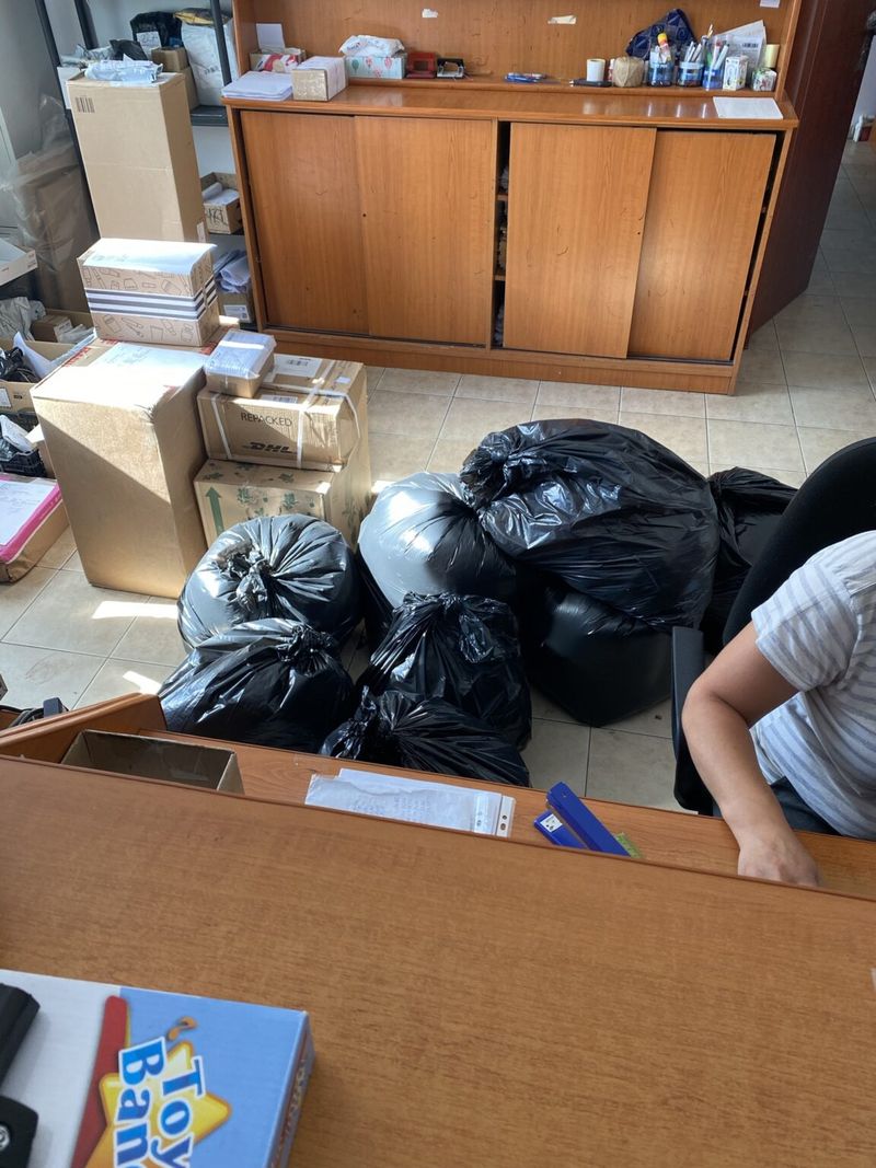 Sacii pe care Roxana Ciuhulescu i-a dus la Poștă  roxana ciuhulescu