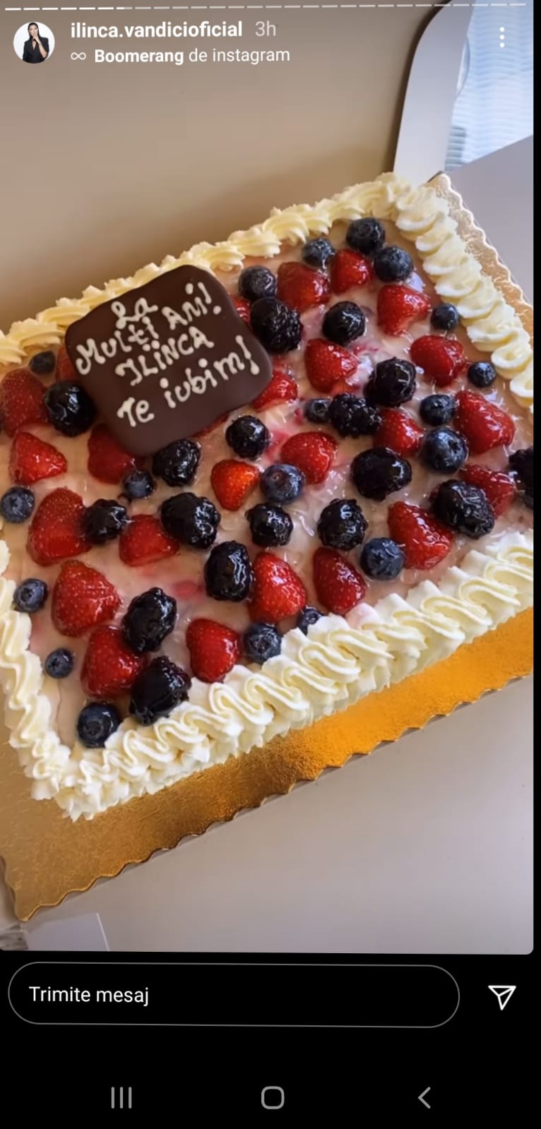 Frumoasa vedetă a primit și un tort de ziua ei