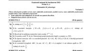 Subiectele la matematică Bac 2021 – profil tehnologic