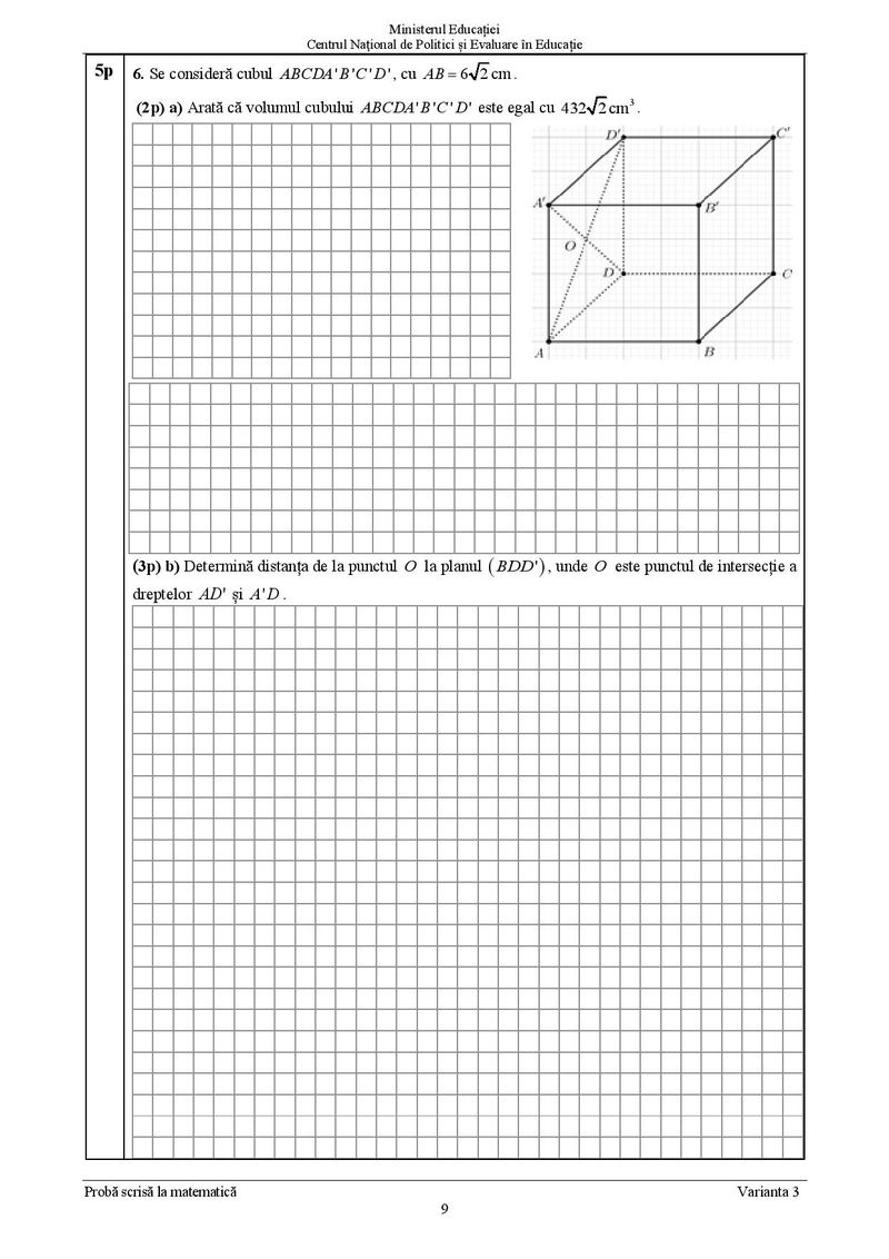 Subiecte Matematică Evaluare Națională 2021