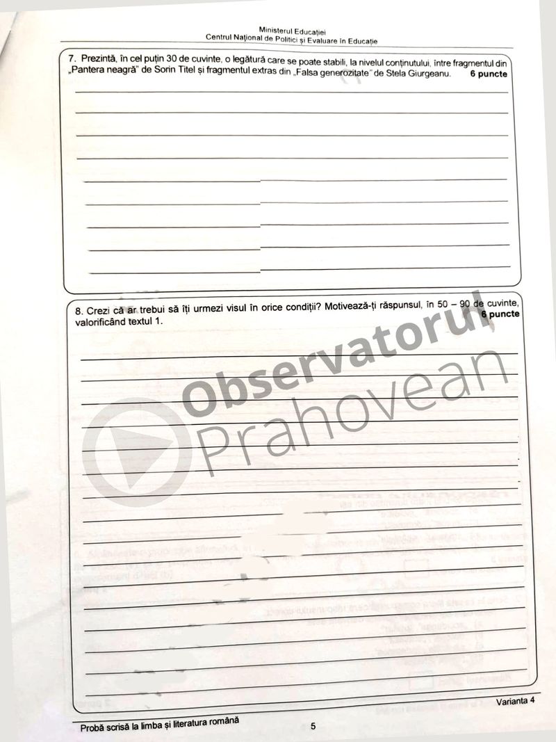 SUBIECTE ROMÂNĂ Evaluare Națională 2021