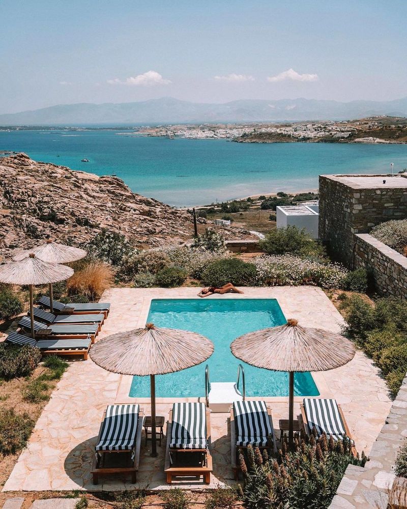 Imaginea postată de Anamaria Prodan cu o zonă de lux din Mykonos. 