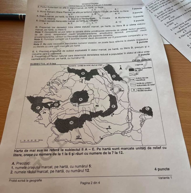 Subiecte Geografie 2