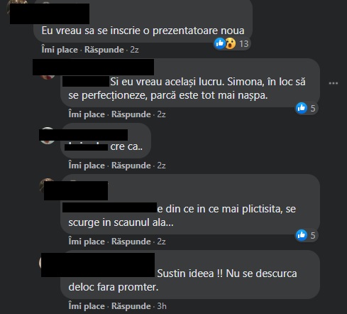 O acuză de favoritism: &quot;Să vină altă prezentatoare&quot;