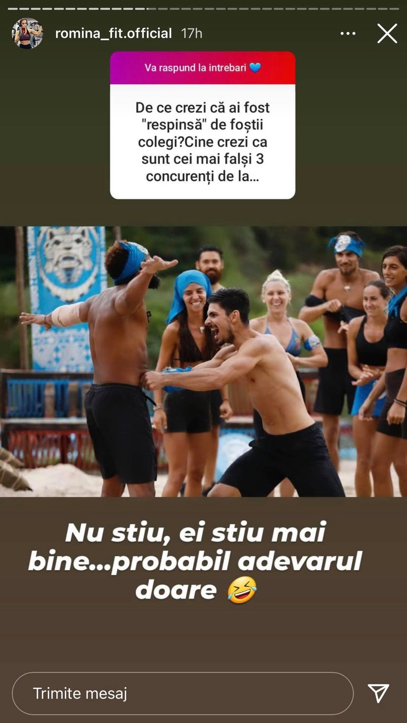 Postarea făcută de Romina